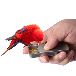 1pcs Portable Parrot Feed Food Mini Portable Bird Feeding Box IQ Growth Training Tool Interactive Toys Bird Feeder