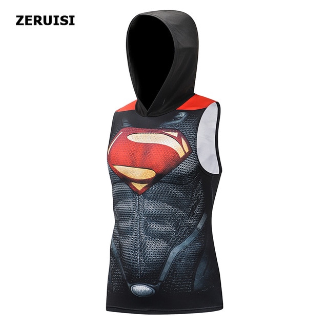 sleeveless superman hoodie