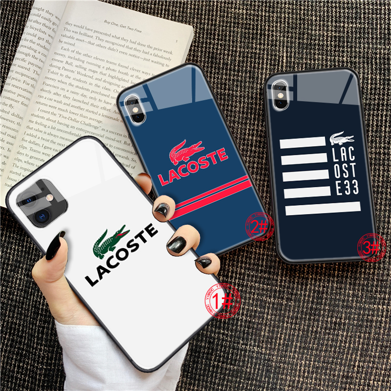 Iphone 12 Mini 11 Pro Xr Xs Max Glass Case 94n Logo Lacoste Shopee Philippines