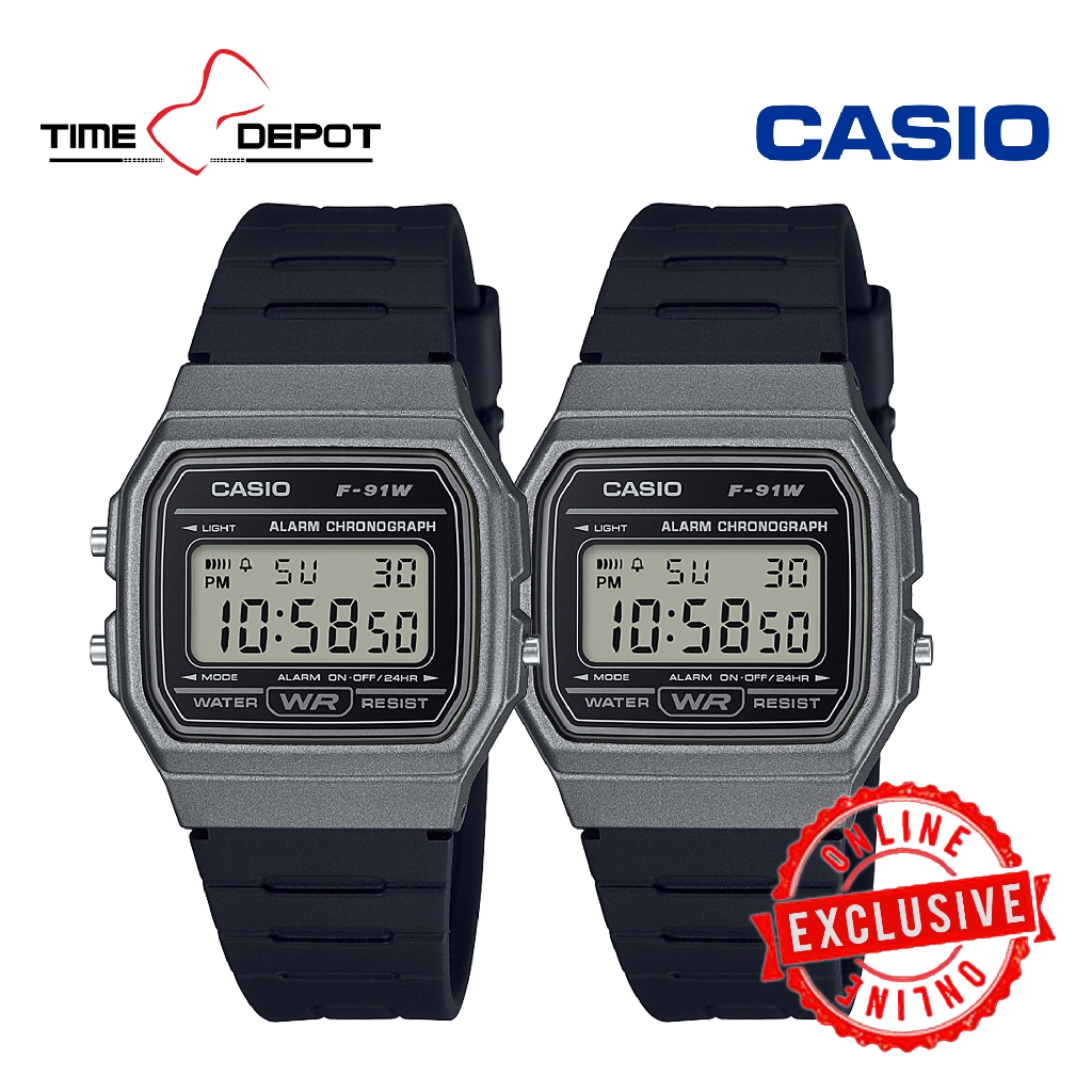casio unisex black resin strap watch
