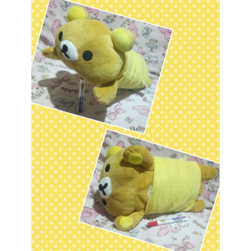 Rilakkuma Booster Pillow Withyellow Body Wrap Suit Stuffed Toy Shopee Philippines