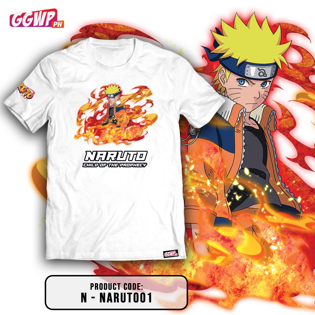 Ggwp Naruto Shippuden High Quality White Dry Fit Tshirt Uzumaki Naruto Shopee Philippines