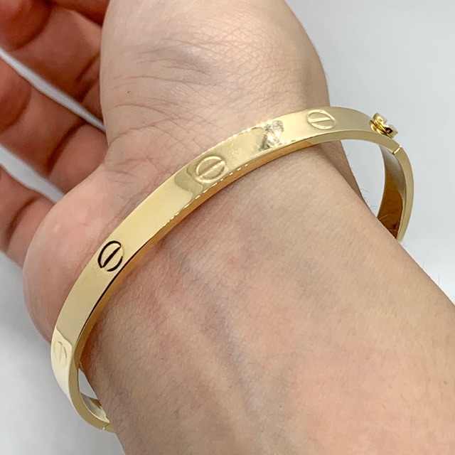 cartier inspired gold bangle