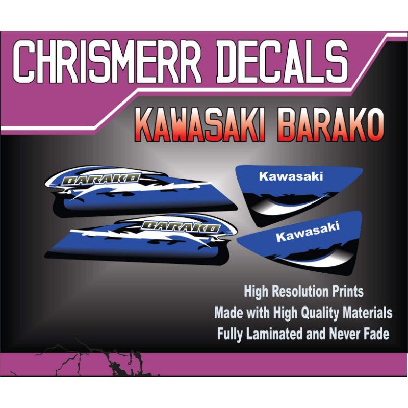 KAWASAKI BARAKO DECALS STOCK Shopee Philippines