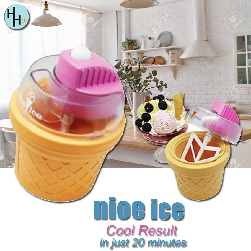 ice cream in ice cream maker