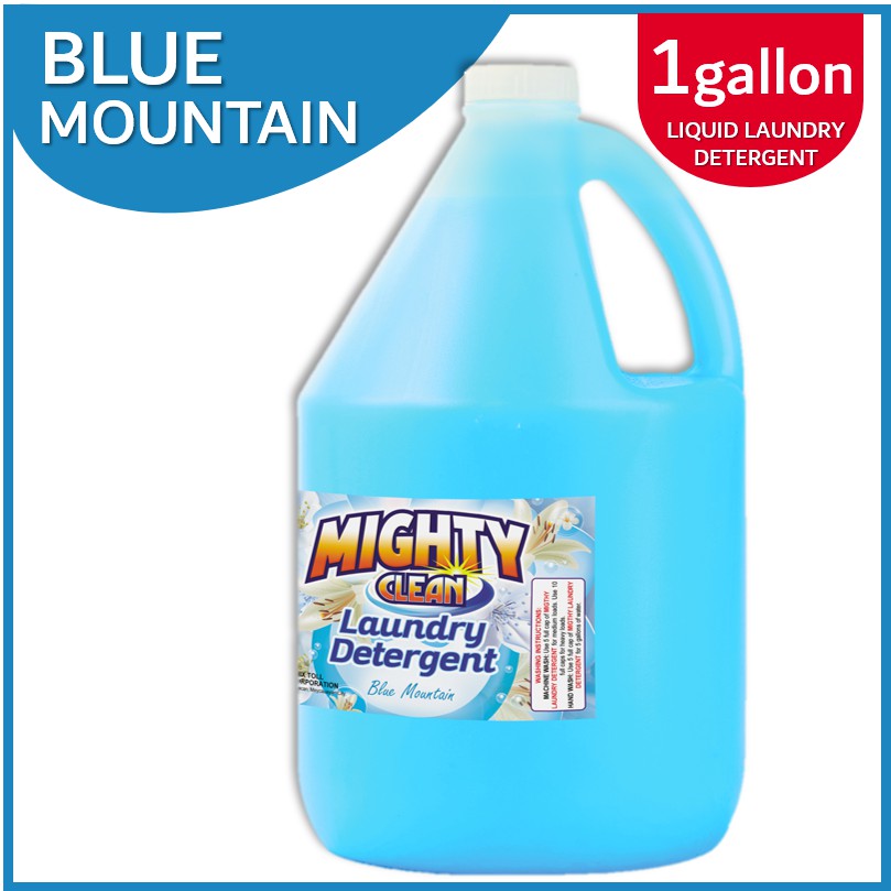 Mighty Clean Liquid Laundry Detergent Blue Mountain Scent LLD blue