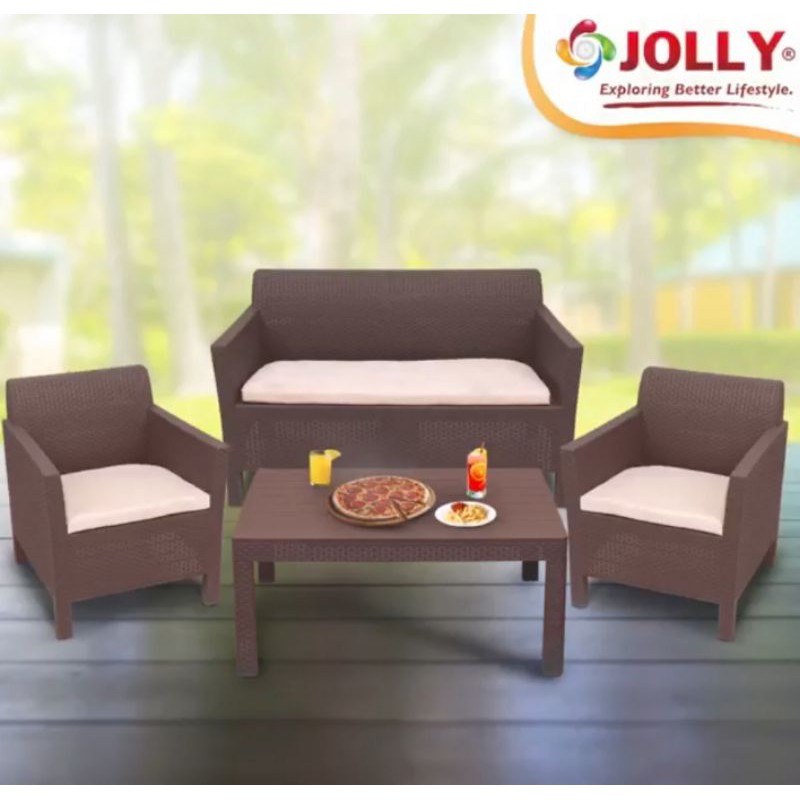 JOLLY RATTAN SALA SET (foam included) (FREE DELIVERY within METRO MANILA )