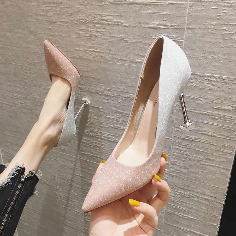 Ladies High Heels Sandals Heel Temperament Fairy Style Small Fresh Girl Wedding Shoes Shopee Philippines
