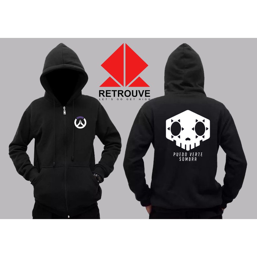 Overwatch Sombra Hoodie Zipper Black Shopee Philippines