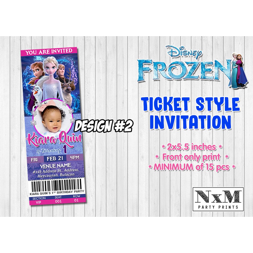 frozen ticket invitation