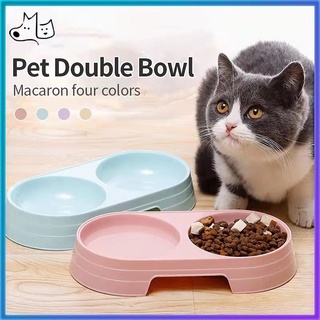 【New Products】Double Pet Dog Bowls Dog Cat Bowl Food Water Feeder Pet Drinking Dish Feeder Cat Puppy