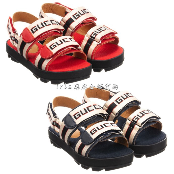 gucci logo sandals
