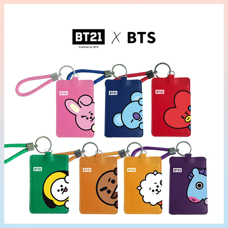 KPOP BTS Line BT21 Cartoon Student Bus Card Meal Card ID Card Cover