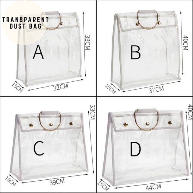 transparent dust bag