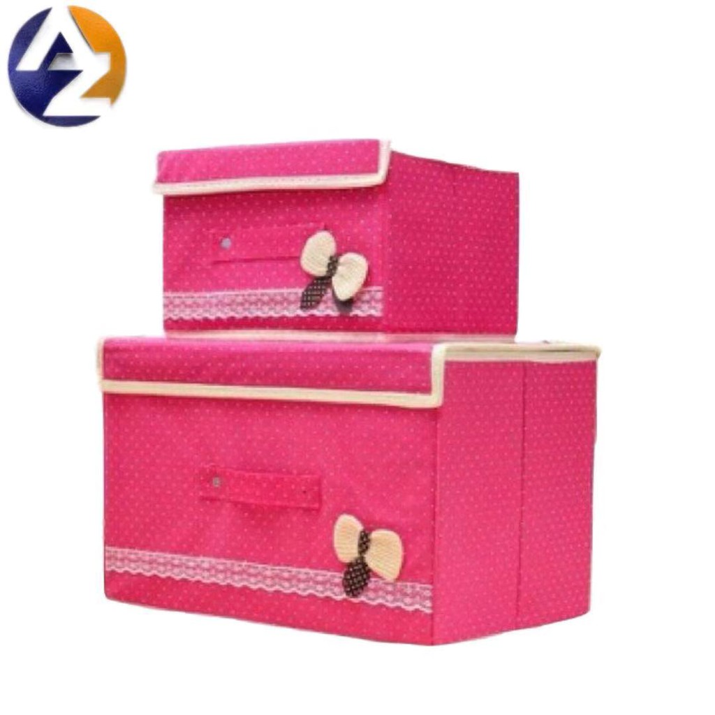 ⭐ AZ ⭐ 2 in 1 Woven Cloth Storage Box | Shopee Philippines