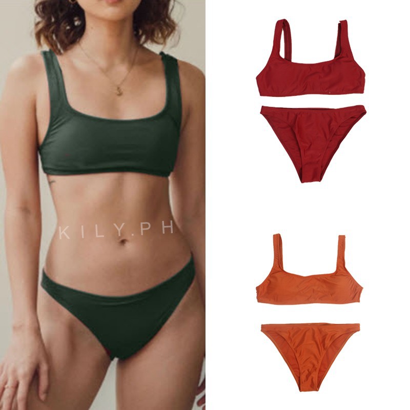 two piece swimsuit shopee