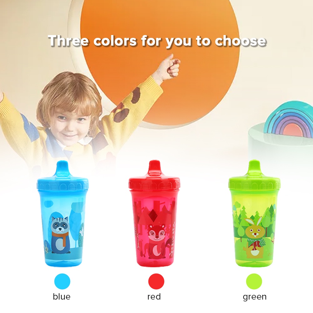 300ml Baby No Spill Drinking Cup Toddler Child Bite Proof BPA Free
