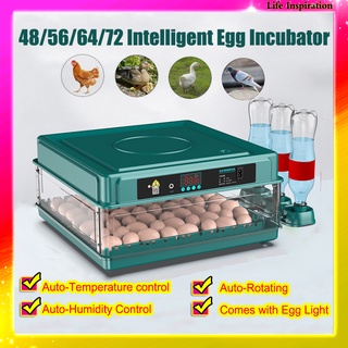 12/16/30/38/48/56/64 Eggs Incubator Digital Automatic Egg Incubator Fully Automatic 220V/12V