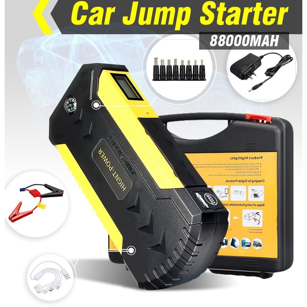 Car Jump Starter 88000 Mah Multi-function 12v 600a Powerbank For 