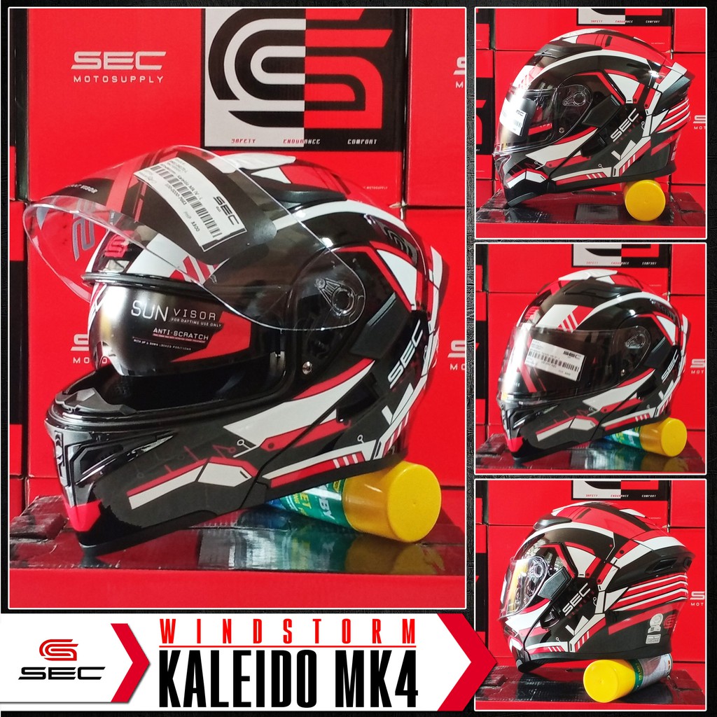 SEC Dual Visor Helmet Windstorm Kaleido MK 4 BSEC04171 Full face