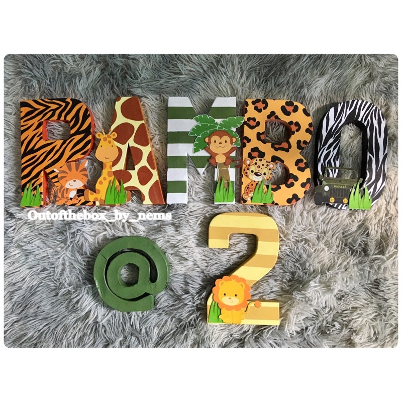 Safari Letter Standee per Letter Presyo 50