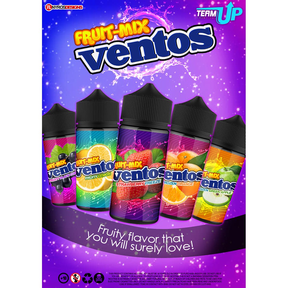 Ventos 100ml Vape Juice E Liquid 3mg Nicotine Menthol Shopee Philippines