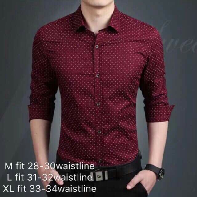 maroon long sleeve polo
