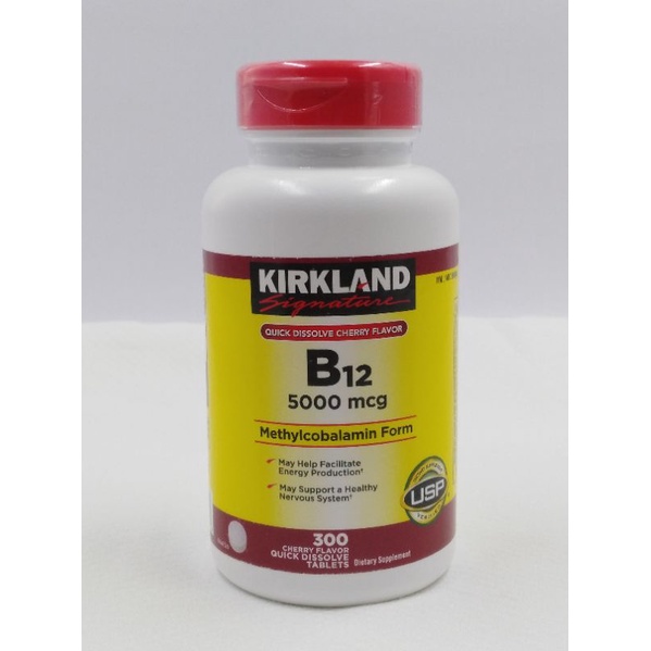 Kirkland Signature Vitamin B 12 5000 Mcg Methylcobalamin Form Quick ...