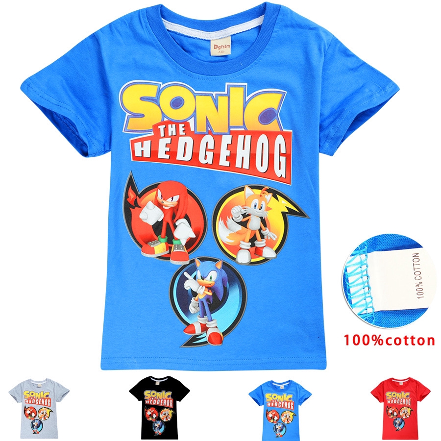 Tngstore Sonic The Hedgehog T Shirt Tops Short Sleeve Boy Girl Shopee Philippines - tngstore t shirt roblox top boy girl