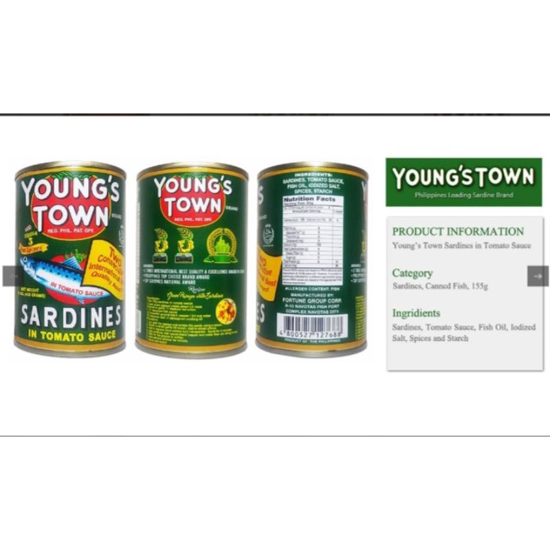 YOUNG'S TOWN SARDINES AND CORN BEEF Shopee Philippines