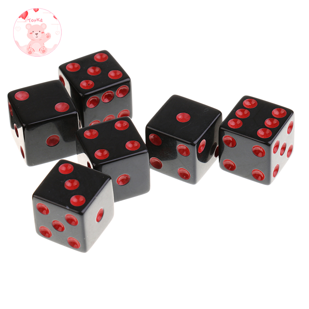 10pcs Six-sided D6 Dice w/ Dual Colors for Dungeons & Dragons D&D TRPG Game Toys 