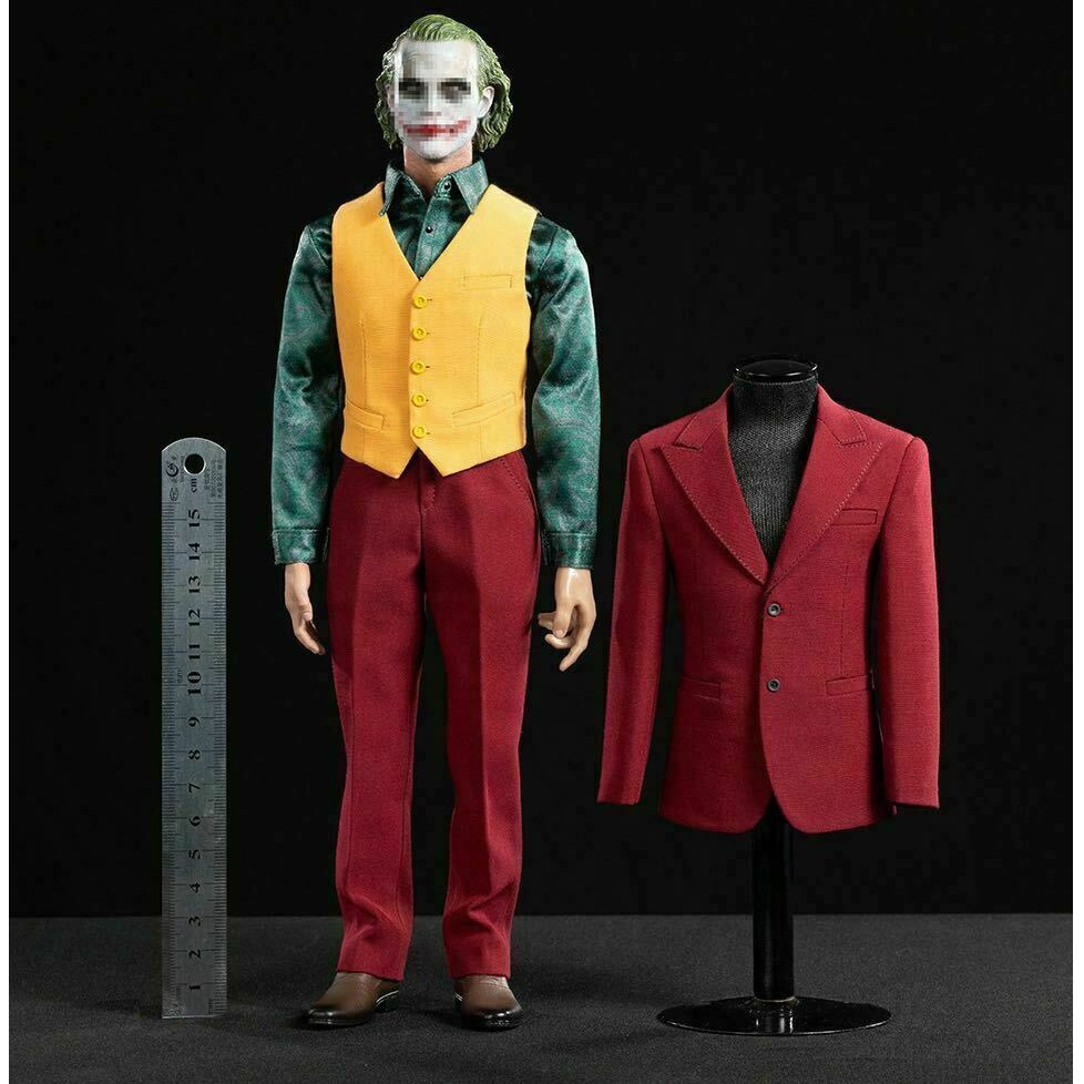 1/6 Joker Red Suit Clown Costume Model Vest Shirt Belt Shoes Set F Action  Figure | Shopee Philippines