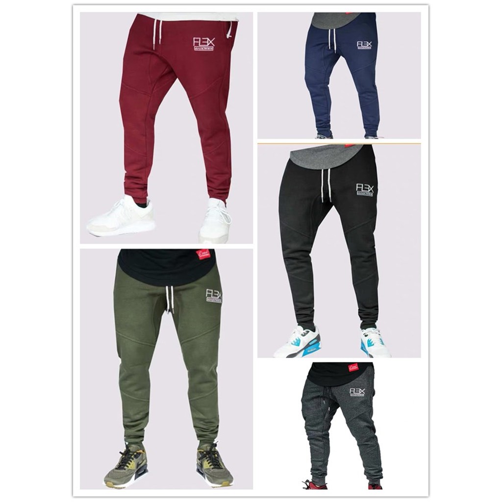 Men's Fashion Cotton and Thick Fabric Jogger Pants 3022 | Shopee ...