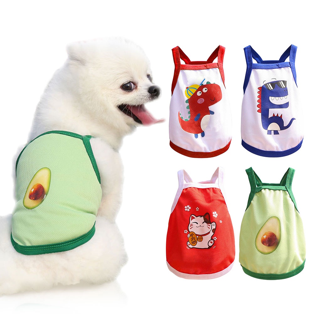 Avocado Cute Dog Vest Breathable Soft Pet Clothes Cat Tshirt Sling Vest