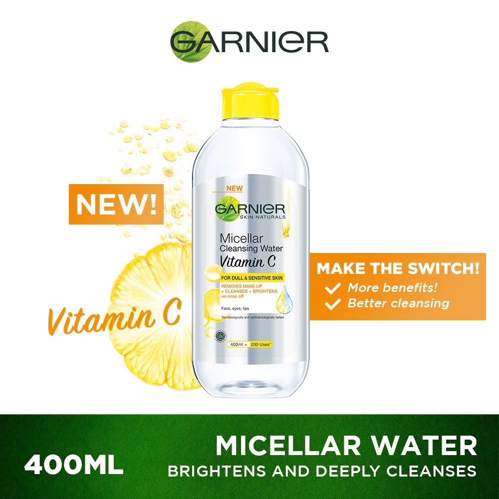 GARNIER Micellar Cleansing Water Vitamin C 400ml | Shopee Philippines