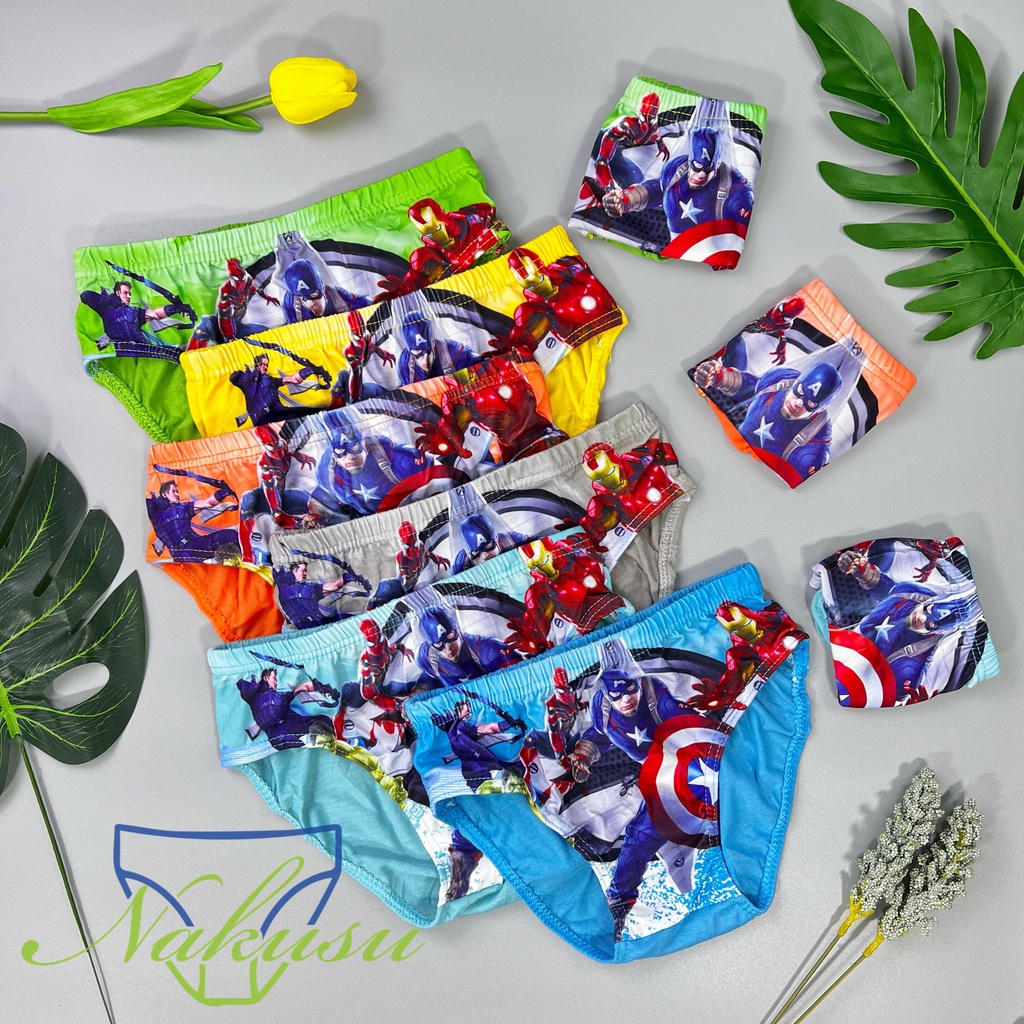 Nakusu 12Pieces Character Kid's/Boy's Underwear Briefs More Design Good