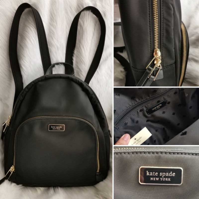 Original Kate Spade Backpack Dawn Medium Nylon Black w/ receipt | Shopee  Philippines