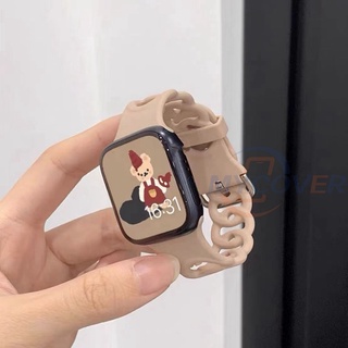 Silicone Strap For Smart Watch Series 8 7 6 SE 5 4 3 2 1 Donut Size 41mm 45mm 44mm 42mm 40mm 38mm Watch Band