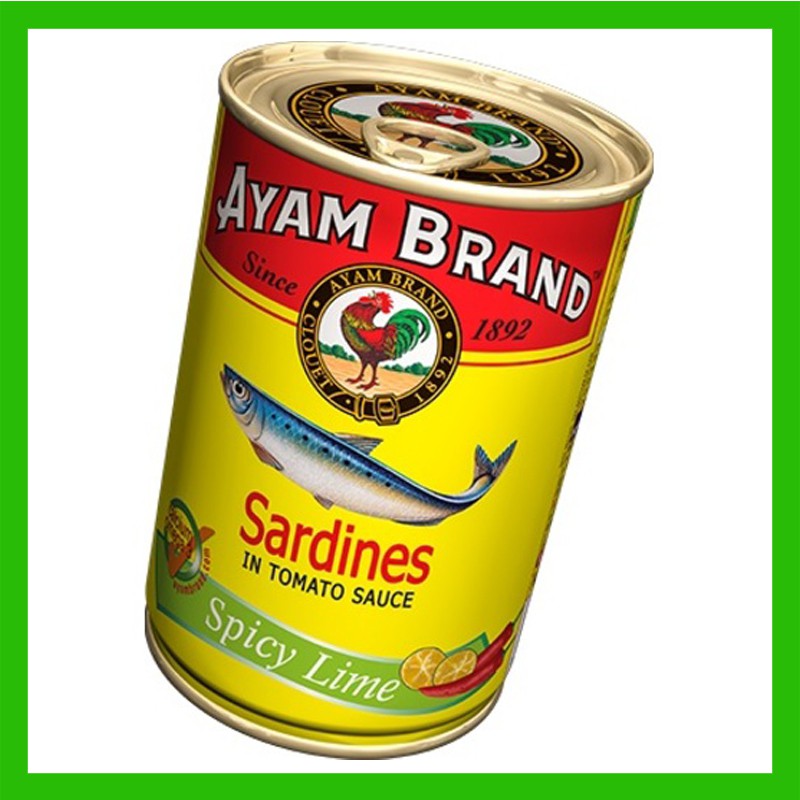 Ayam Brand Sardines in Tomato Sauce with Spicy Lime 154g Shopee