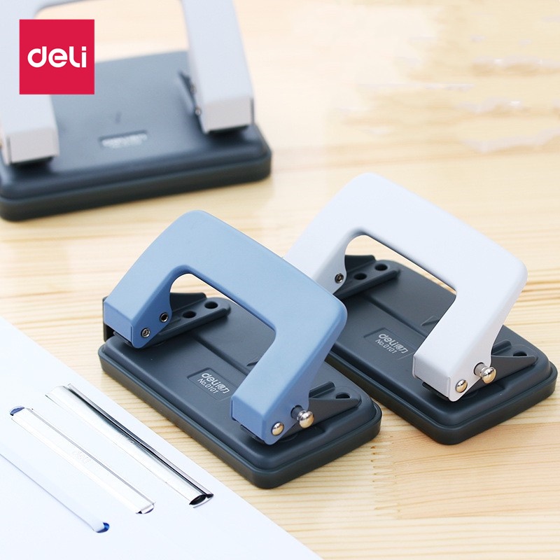 Deli Double Hole Punch Document Binding Manual Punch Twohole puncher
