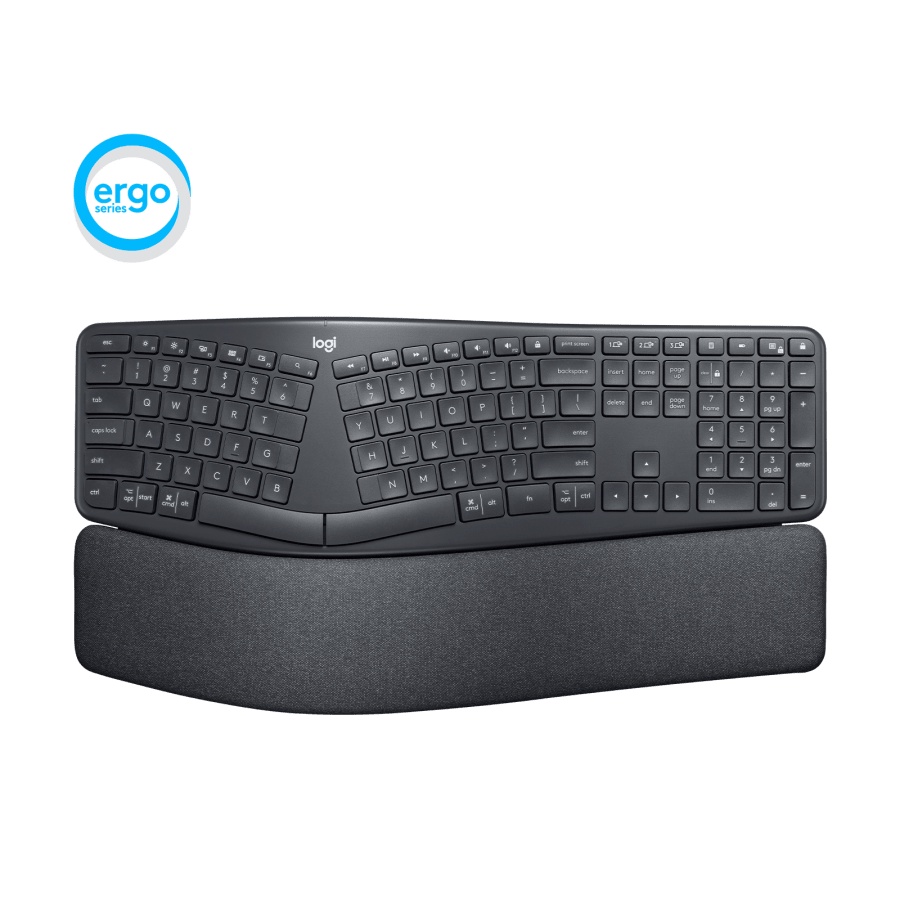 Logitech Ergo K860 Wireless Ergonomic Keyboard with Wrist Rest Shopee