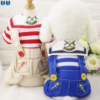 〖27 Pets〗Cute Pet Dog Jumpsuit Romper Spring Costume for Small Dogs Coat Jacket for Chihuahua Yorkshire Sailor Suit for Puppy Cat 35