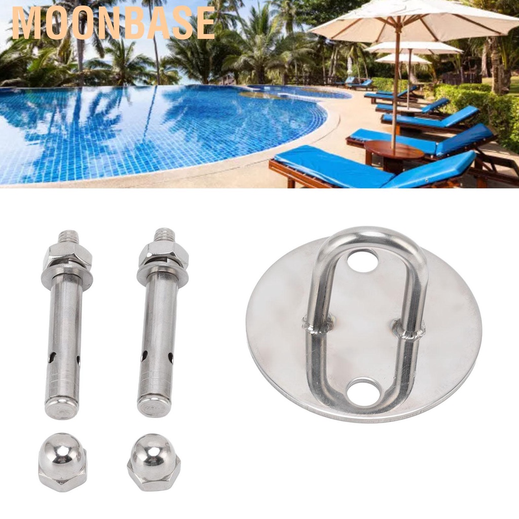 Moonbase Stainless Steel Ceiling Hook U Shaped Mount Hanger for Swimming Pool Lane Lines Hammock Swing Chair