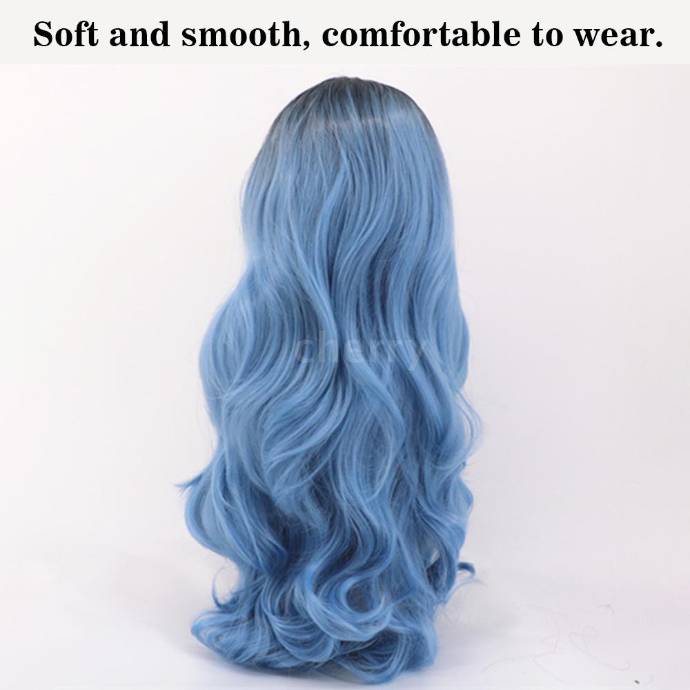 blue wig real hair
