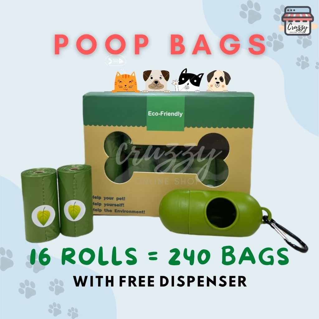 OxoBiodegradable Cat Dog Pet Waste Bags / Poop bags Ecofriendly (16