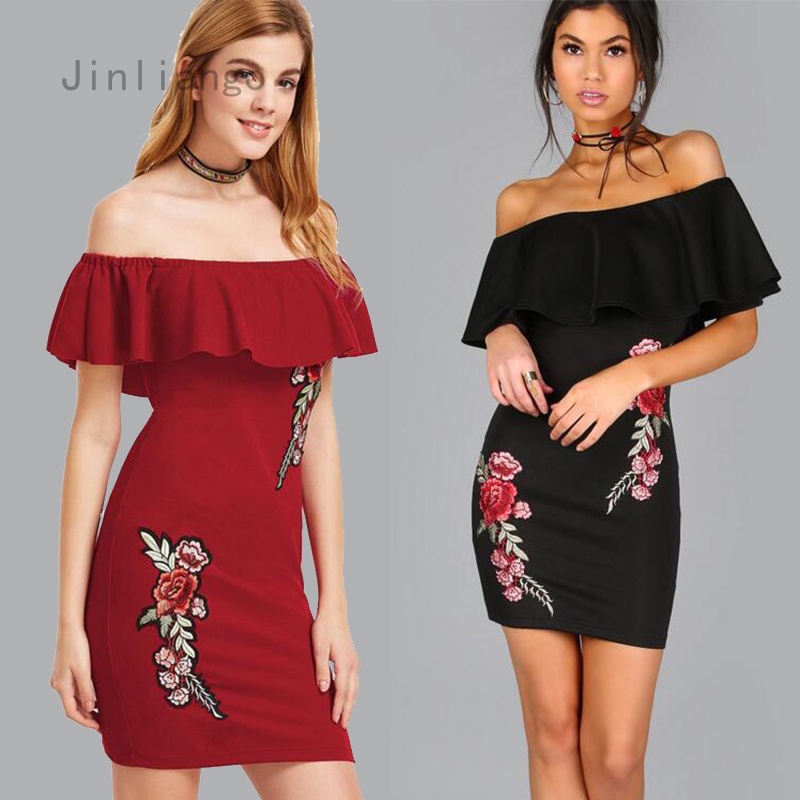 off the shoulder party dresses uk