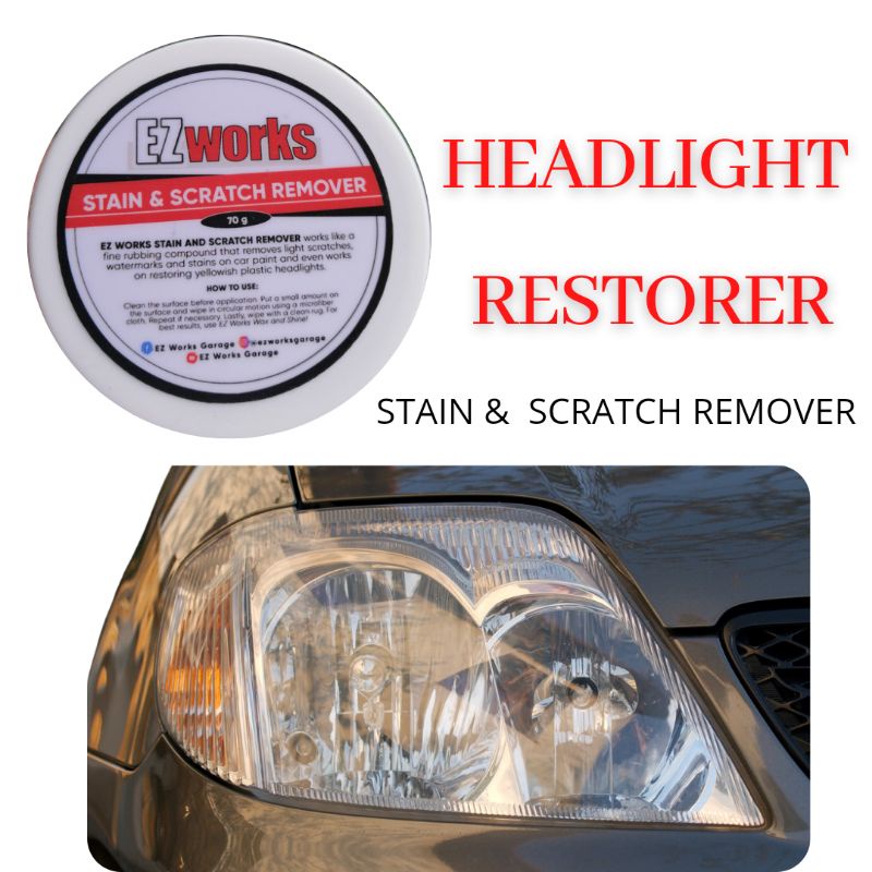 [COD] Headlight Restorer EZ WORKS Stain & Scratch Remover 50gms