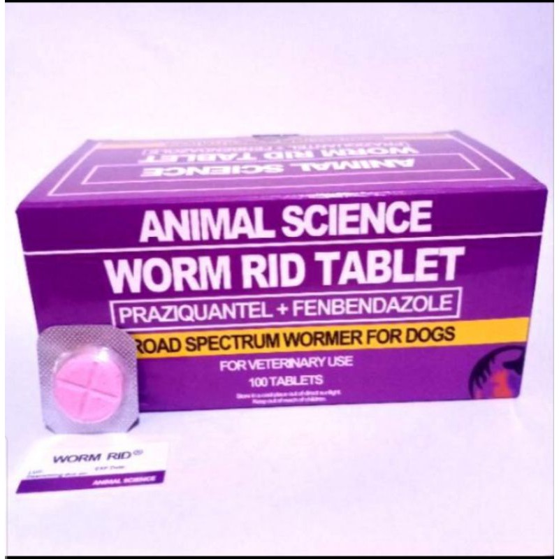 DEWORMER FOR DOG by ANIMAL SCIENCE WORM RID TABLET Shopee Philippines