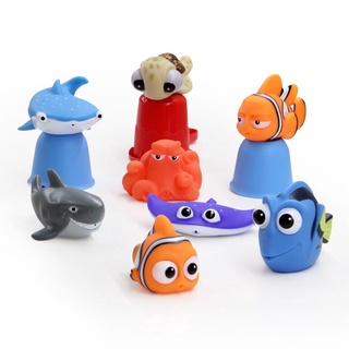 Kids Toys Baby Bath Toys For Boys Finding Nemo Dory Float Spray Water Squeeze Toys Soft Rubber Bathroom Play Bath Figure Toy for Children