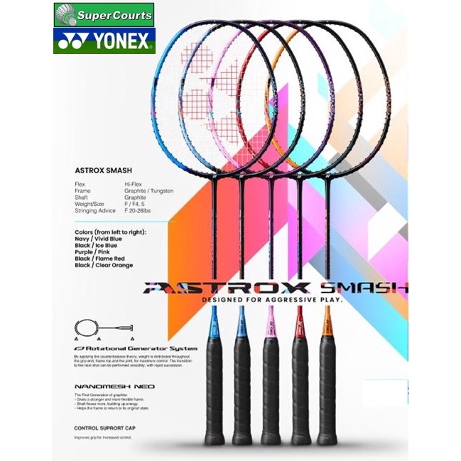 Yonex Astrox Smash 6U Superlight Series Badminton Racket No String (1